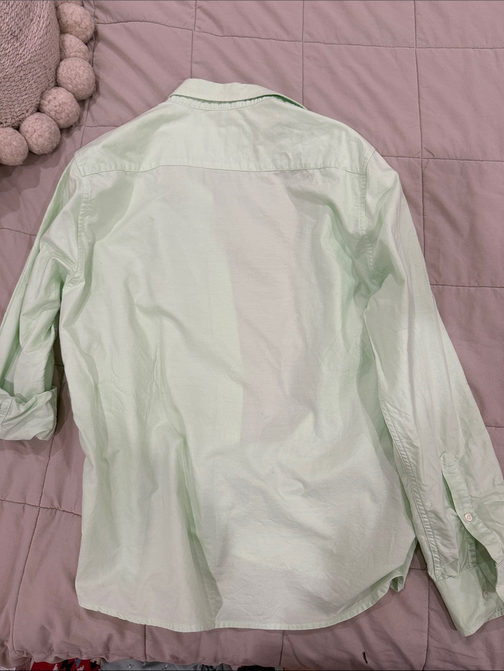 Mango Neon Green Button-Down Shirt Oversized Relaxed Fit Beach - Picture 4 of 5